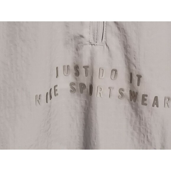 NIKE Zip Up Gray Windbreaker Jacket Coat Size Large  Just Do It CU 6726-043 - Picture 2 of 5